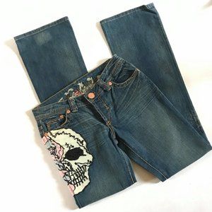 NEW GRAIL Sugar Skull Jeans Bootcut 27